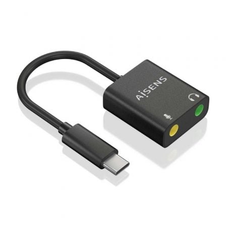 Tarjeta de sonido aisens a109-0767/ usb-c macho - 2xjack 3.5 hembra