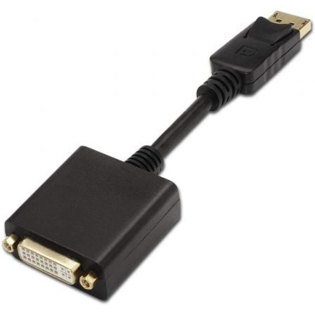 Cable conversor aisens a125-0133/ displayport macho - dvi hembra/ 15cm/ negro