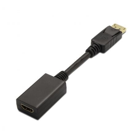 Conversor aisens a125-0134/ displayport macho - hdmi hembra/ 15cm/ negro