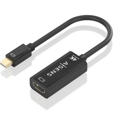 Conversor aisens a125-0904/ mini displayport macho - hdmi hembra/ 15cm/ negro
