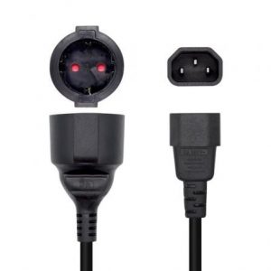 art_ais-adp-a132-0467_1 Adaptador alimentación aisens a132-0467/ c14 macho - cee7 hembra/ 25cm/ negro