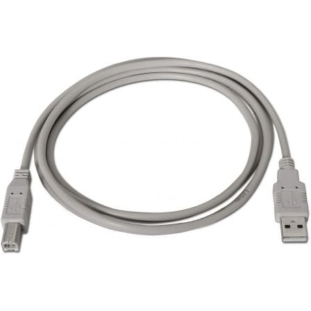 Cable usb 2.0 impresora aisens a101-0002/ usb tipo-b macho - usb macho/ 1.8m/ beige