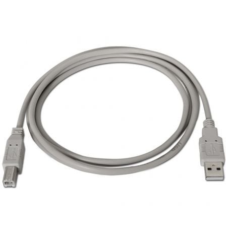 Cable usb 2.0 impresora aisens a101-0004/ usb tipo-b macho - usb macho/ 4.5m/ beige