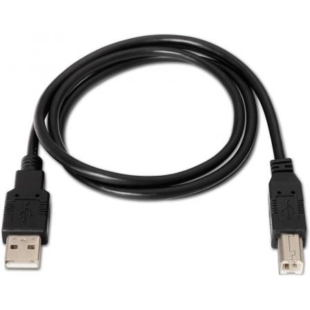 Cable usb 2.0 impresora aisens a101-0005/ usb tipo-b macho - usb macho/ 1m/ negro
