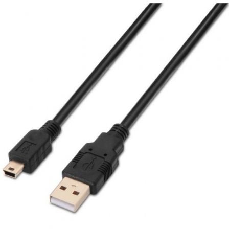 art_ais-cab-a101-0026_1 Cable usb 2.0 aisens a101-0026/ usb macho - miniusb macho/ hasta 2.5w/ 60mbps/ 3m/ negro