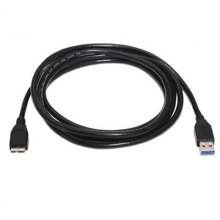 Cable usb 3.0 aisens a105-0043/ usb macho - microusb macho/ hasta 9w/ 625mbps/ 1m/ negro