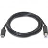 Cable usb 2.0 impresora aisens a107-0053/ usb tipo-c macho - usb tipo-b macho/ 480mbps/ 1m/ negro