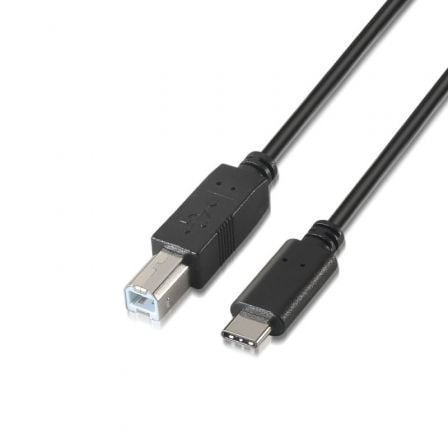 art_ais-cab-a107-0054_1 Cable usb 2.0 impresora aisens a107-0054/ usb tipo-c macho - usb tipo-b macho/ 480mbps/ 2m/ negro