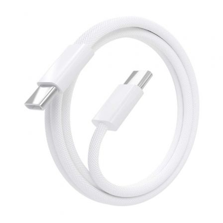 Cable usb 2.0 tipo-c aisens a107-0855/ usb tipo-c macho - usb macho/ hasta 60w/ 480mbps/ 1m/ blanco
