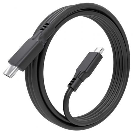 Cable usb 3.2 tipo-c aisens a107-0874 20gbps 5a 100w/ usb tipo-c macho - usb tipo-c macho/ hasta 100w/ 20gbps/ 2m/ gris