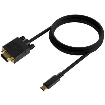 art_ais-cab-a109-0693_1 Cable conversor aisens a109-0693/ usb tipo-c macho - vga macho/ hasta 27w/ 1250mbps/ 1.8m/ negro