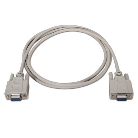 Cable serie rs232 aisens a112-0066/ db9 hembra - db9 hembra/ hasta 0.15w/ 1.6mbps/ 1.8m/ beige