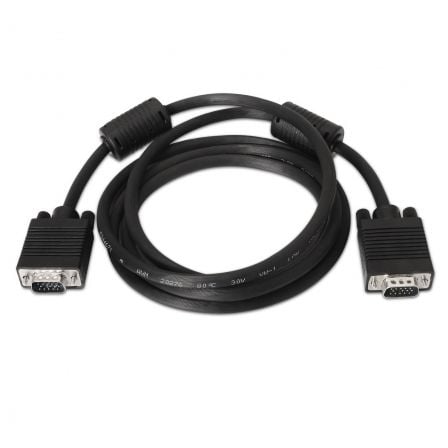 Cable svga aisens a113-0075/ vga macho - vga macho/ hasta 3w/ 10mbps/ 15m/ negro