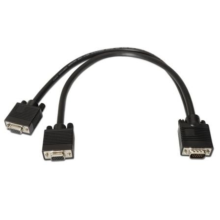 art_ais-cab-a113-0081_1 Cable duplicador svga aisens a113-0081/ vga macho - 2x vga hembra/ hasta 3w/ 10mbps/ 45cm/ negro