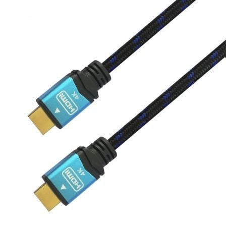 Cable hdmi 2.0 4k aisens a120-0357/ hdmi macho - hdmi macho/ 2m/ negro/ azul