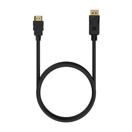 Cable conversor aisens a125-0550/ displayport macho - hdmi macho/ hasta 5w/ 2300mbps/ 50cm/ negro