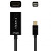 Cable conversor aisens a125-0643/ mini displayport macho - hdmi hembra/ hasta 5w/ 2300mbps/ 15cm/ negro
