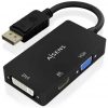 art_ais-cab-a125-0861_2 Cable conversor aisens a125-0861/ displayport macho/ vga hembra - dvi hembra - hdmi 4k hembra/ 15cm/ negro