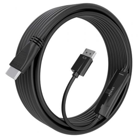 Cable conversor aisens a125-0896/ displayport macho - hdmi 4k macho/ 5m/ negro