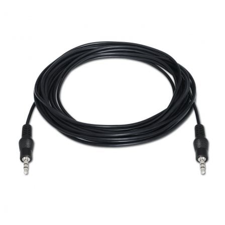 Cable estéreo aisens a128-0144/ jack 3.5 macho - jack 3.5 macho/ hasta 0.1w/ 10m/ negro