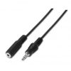 Cable estéreo aisens a128-0145/ jack 3.5 macho - jack 3.5 hembra/ hasta 0.1w/ 1.5m/ negro