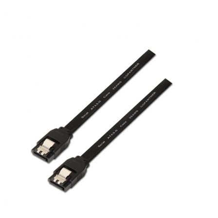 Cable sata iii aisens a130-0157/ sata hembra - sata hembra/ hasta 0.1w/ 768mbps/ 50cm/ negro