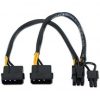Cable alimentación tarjeta gráfica aisens a131-0165/ 2x molex macho - molex 6+2 pin macho/ hasta 54w/ 20cm