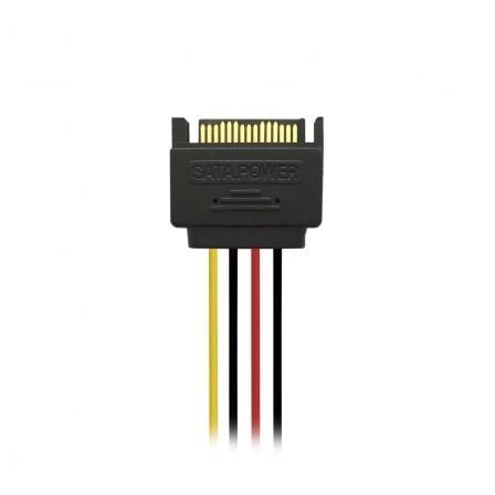 Cable alimentación aisens a131-0353/ sata macho - 2x sata hembra/ hasta 54w/ 20cm/ negro