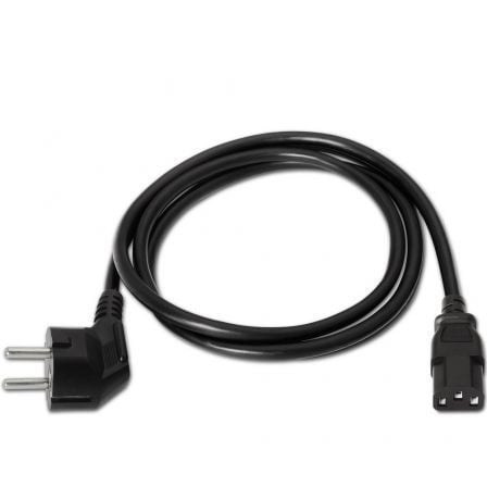 Cable alimentación aisens a132-0167/ cee(7-7) macho - c13 hembra/ hasta 1500w/ 1.5m/ negro