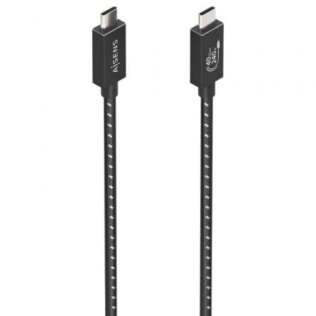 art_ais-cab-a156-0866_1 Cable usb 4.0 tipo-c aisens a156-0866/ usb tipo-c macho - usb tipo-c macho/ hasta 240w/ 40gbps/ 50cm/ gris