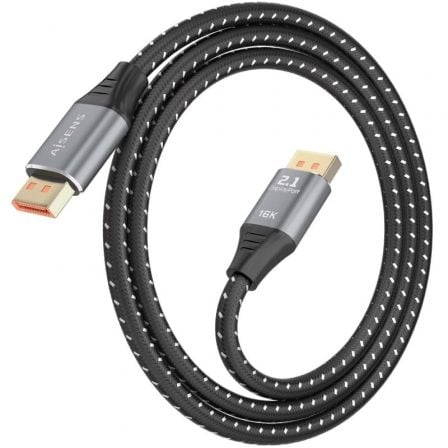 Cable displayport 2.1 16k aisens a158-0901/ displayport macho - displayport macho/ 80gbps/ 1m/ negro