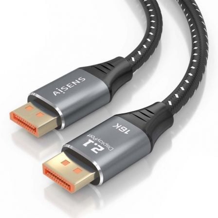 Cable displayport 2.1 16k aisens a158-0903/ displayport macho - displayport macho/ 80gbps/ 2m/ negro
