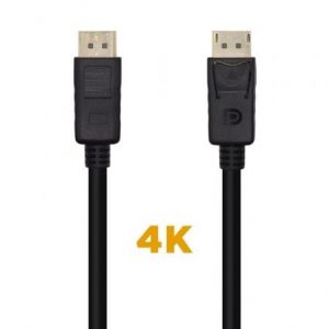 Cable displayport 1.2 4k aisens a124-0455/ displayport macho - displayport macho/ 1m/ negro