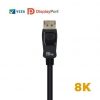 Cable displayport 1.4 8k aisens a149-0431/ displayport macho - displayport macho/ 1m/ certificado/ negro