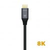 Cable hdmi 2.1 8k aisens a150-0428/ hdmi macho - hdmi macho/ 2m/ gris negro