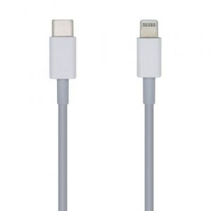 Cable usb 2.0 tipo-c lightning aisens a102-0442/ lightning macho - usb tipo-c macho/ 480mbps/ 1m/ blanco