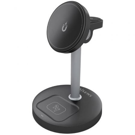 Base de carga inalámbrica aisens asch-15w3wc066-bk/ 15w/ negro