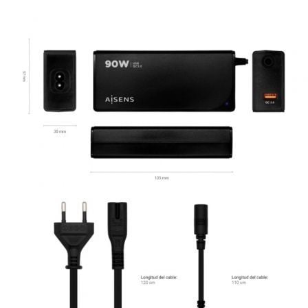 art_ais-car-aslc-90wauto-bk_4 Cargador de portátil aisens aslc-90wauto-bk/ 90w/ automático/ 12 conectores/ voltaje 15-20v/ 1 usb qc3.0