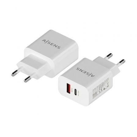 Cargador de pared aisens a110-0681/ 1xusb tipo-c/ 1xusb/ 20w