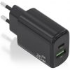 Cargador de pared gan aisens a110-0910/ 1xusb tipo-c/ 1xusb/ 20w/ negro