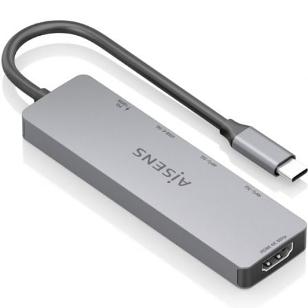 Docking usb tipo-c aisens asuc-5p028-gr/ 1xhdmi 4k/ 2xusb/ 2xusb tipo-c/ 1xusb tipo-c pd/ gris