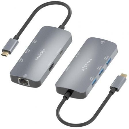 art_ais-hub-asuc-6p019-gr_2 Docking usb tipo-c aisens asuc-6p019-gr/ 1xhdmi 4k/ 3xusb/ 1xrj45/ 1xusb tipo-c pd/ gris