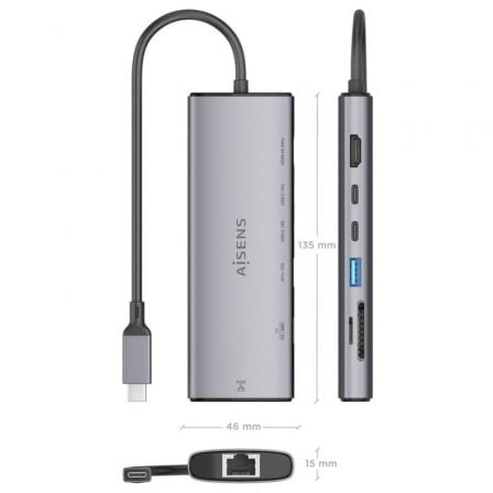 art_ais-hub-asuc-7p032-gr_4 Docking usb tipo-c aisens asuc-7p032-gr/ 1xhdmi 4k/ 1xusb/ 2xusb tipo-c/ 1xrj45/ 1xlector tarjetas/ gris