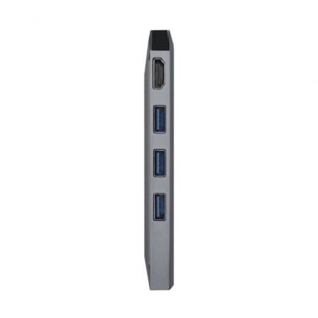 Docking usb tipo-c aisens asuc-8p004-gr/ 1xhdmi 4k/ 3xusb/ 1xrj45/ 1xlector tarjetas / 1xusb tipo-c pd/ gris