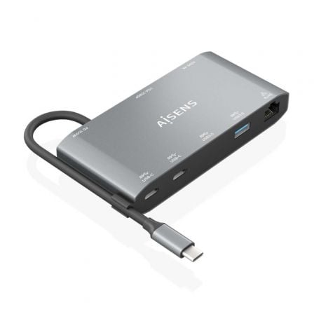 art_ais-hub-asuc-8p010-gr_1 Docking usb tipo-c aisens asuc-8p010-gr/ 1xhdmi 4k/ 1xvga/ 2xusb/ 1xrj45/ 2xusb tipo-c/ 1xusb tipo-c pd/ gris