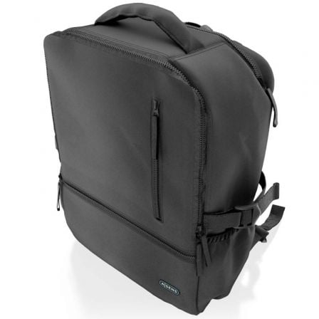 Mochila aisens asbg-bp086-bk para portátiles hasta 15.6"/ impermeable/ negro