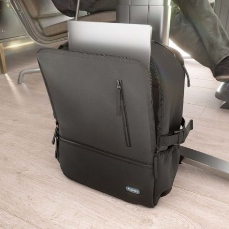 Mochila aisens asbg-bp086-bk para portátiles hasta 15.6"/ impermeable/ negro