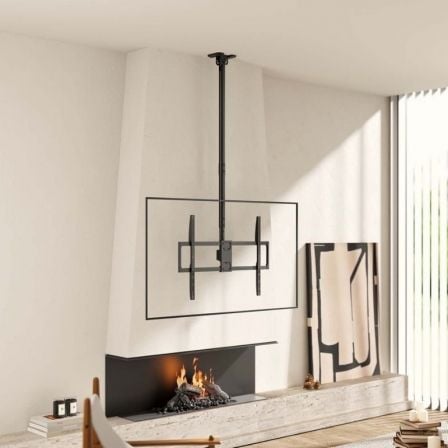 art_ais-sop-ct100tsle-393_4 Soporte de techo inclinable/ giratorio/ nivelable/ extensible aisens ct100tsle-393 para tv de 50-100"/ hasta 80kg