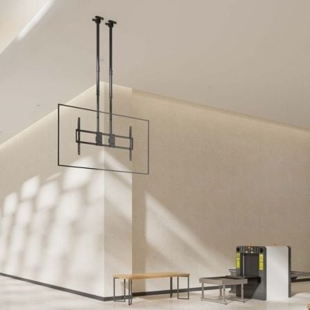 Soporte de techo inclinable/ giratorio/ nivelable aisens ct120tle-395 para tv de 60-120"/ hasta 120kg