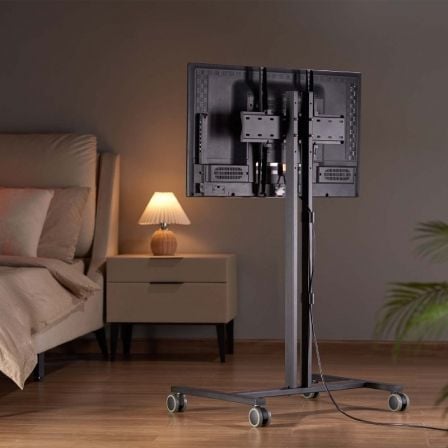 Soporte de suelo inclinable con ruedas aisens ft55te-213 para tv de 32-55"/ hasta 35kg